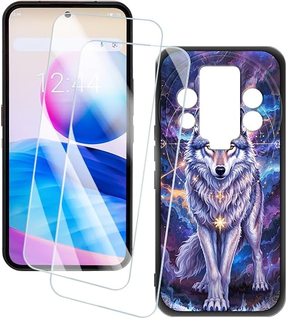 Oukitel WP200 Proと互換性がある ケース＆強化ガラス - 狼2