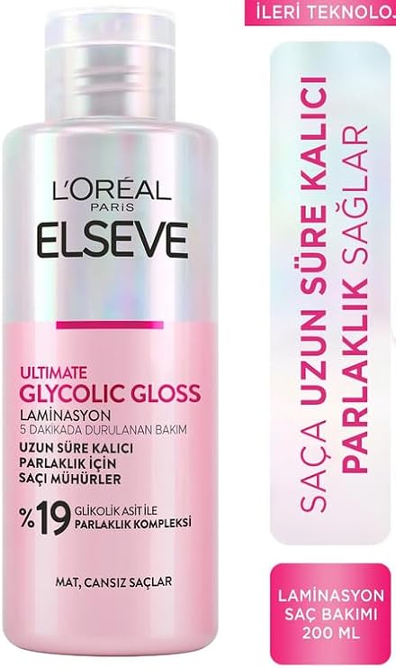 L'Oreal Paris Elseve Glycolic Gloss Shine Hair Sealer Lamination Care Rinsed in 5 Minutes 200 ml