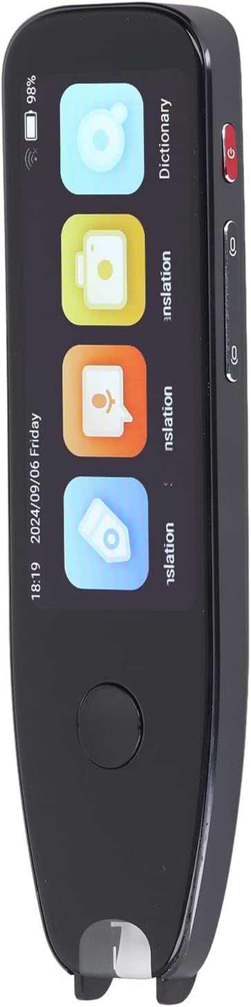 Smart Scan Reader Pen, Offline Online 3.46 Inch Screen 134 Language Support Portable 2 Way Translation with Multifunctional Dictionary, Recording for Learning Working Sessions