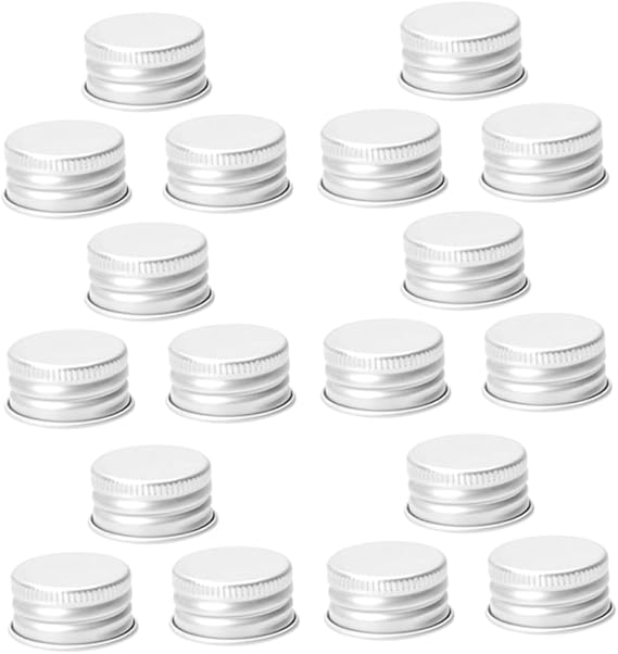 50pcs Bottle Aluminum Cap Wide Mouth Mason Jar Lids Leak Screw Caps for Canning Bottles Jars