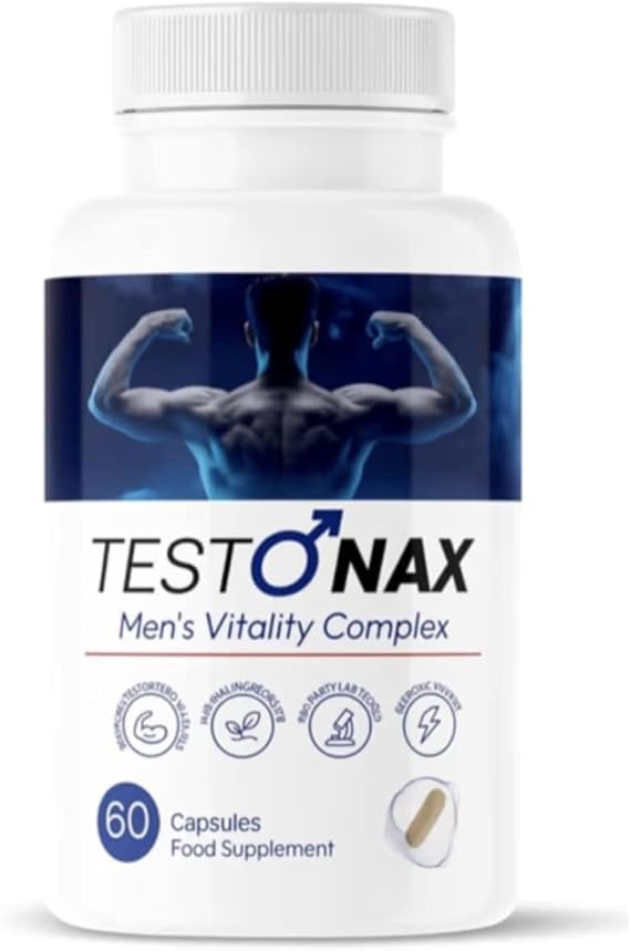 TESTONAX Men's Vitality Complex - Natural Ingredients - Powerful Legal Bodybuilding Supplement - Advanced Performance and Recovery Agent - 60 Capsules