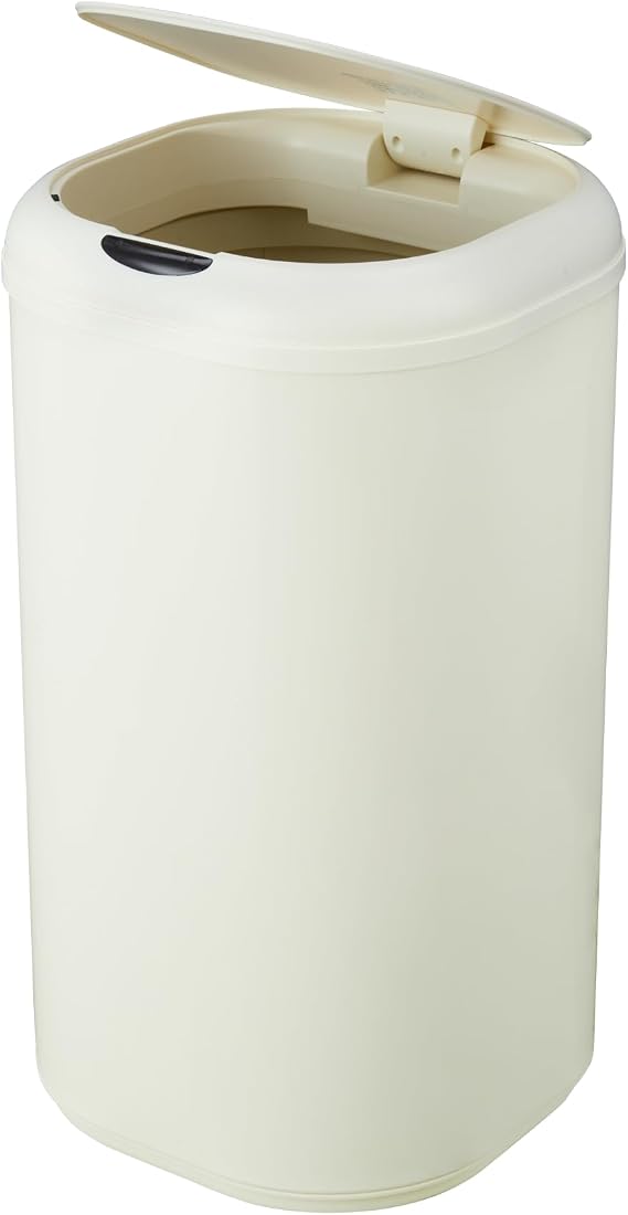 Smart Kitchen Trash Can with Lid, 8 Gallon Automatic Touchless Motion Sensor Garbage Can, 30L Stainless Steel Waste Bin for Home Bathroom Office, Cream White