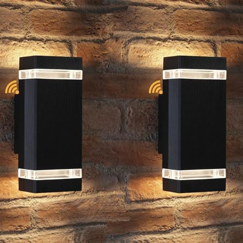 Dawn to Dusk Outdoor Light Fixture, Front Porch Light-Bulbs Included, Exterior Wall Sconce, Up and Down Lights Outdoor for House, Modern Exterior Lighting fixtures-ETL Listed