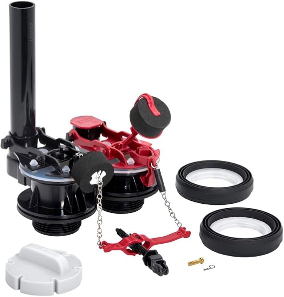 American Standard VorMax Toilet Flush Valve Replacement, Complete Assembly | Toilet Tank Repair Kit: Includes Dual Flappers, Gaskets & Tool, Easy Installation, Fits VorMax | 7381655-200.0070A