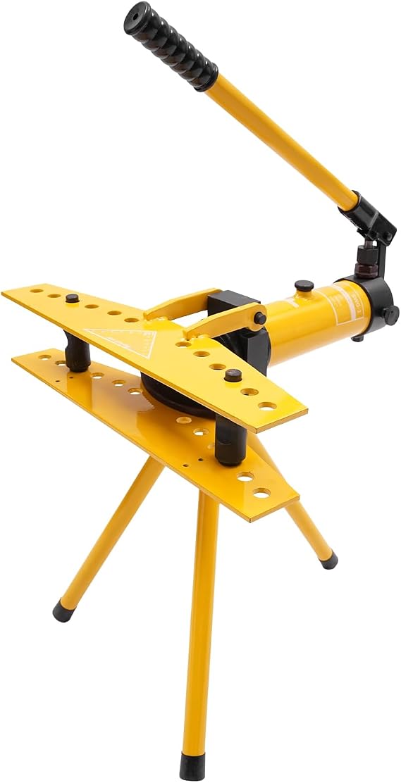 10 Ton Hydraulic Pipe Bender up to 90° with 6 Dies 1 Gloves