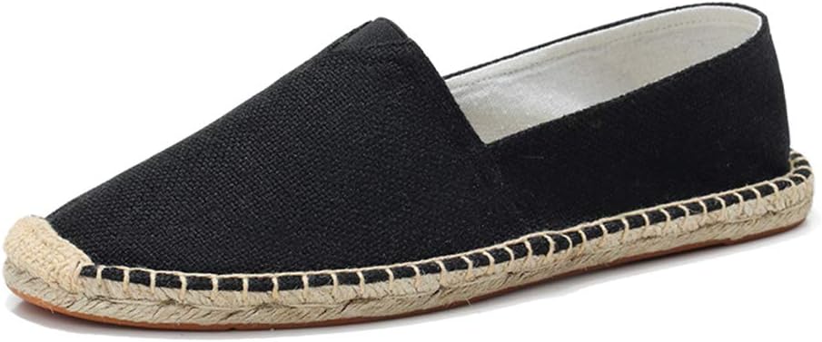 fereshte Unisex Espadrilles Flats Mens Womens Alpargata Breathable Slip On Canvas Shoes