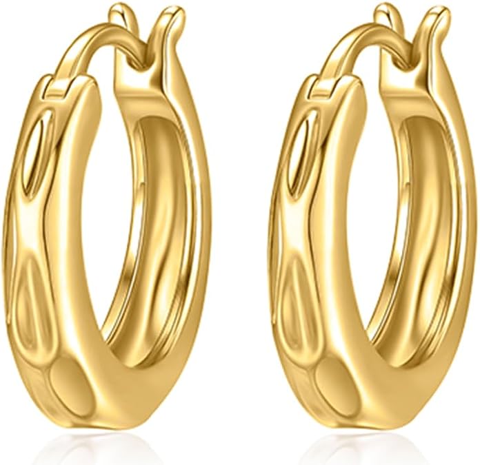 14K Gold Hoop Earrings for Women, Gold Hoop Earrings Well-Polished Chic Hoop Earring Gifts for Women