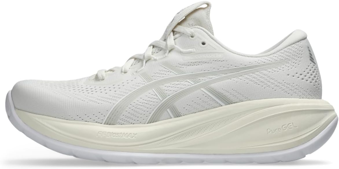 ASICS Women's Gel-Cumulus 28 Running Shoes, 10, Cream/Glacier Grey