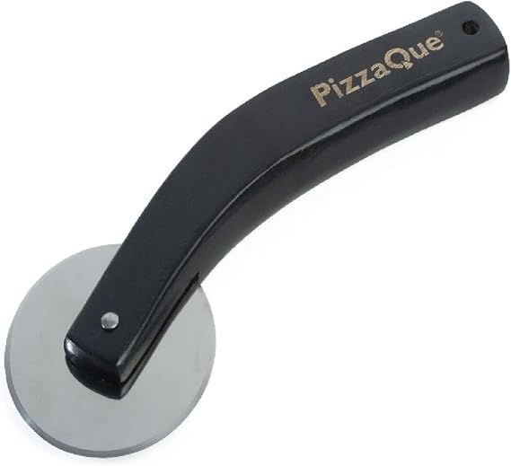 Pizzacraft PizzaQue Wood Handled Rolling Pizza Cutter Tool