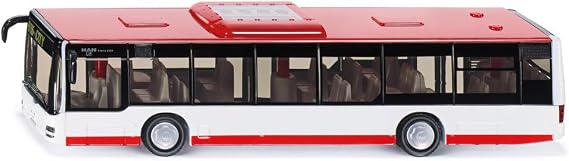 Siku 3734, City Bus, 1:50, Metal/Plastic, Functional Doors, Red/White