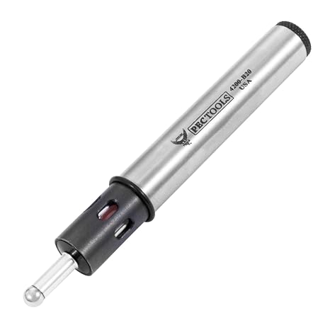 PEC Tools Electronic Edge Finder 0.200" Ball Bearing Tip, 1/2" Shank, Featuring Visual Indicator Light, for Conductive Metal Surfaces, Made in USA