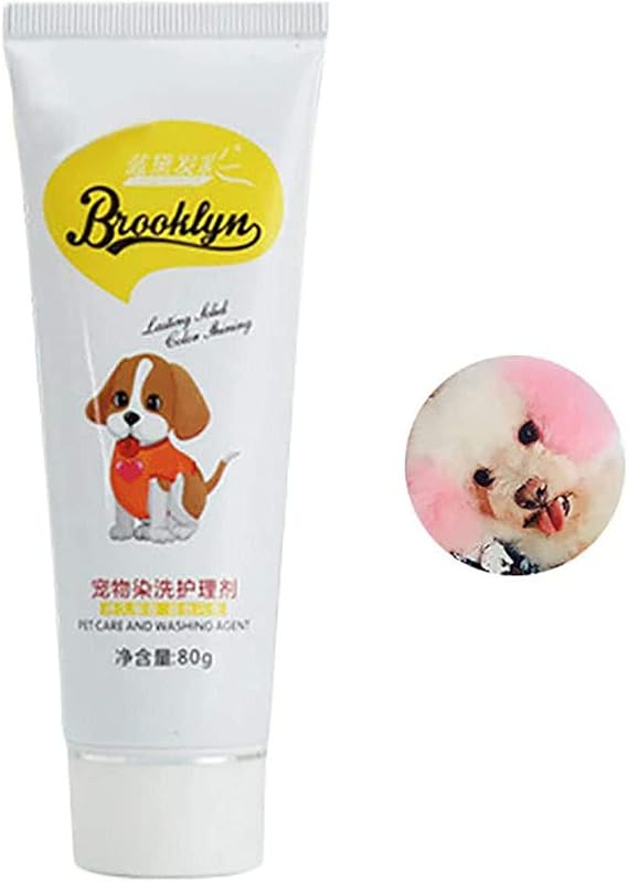 1 Pc 80g Dog Cat Animals Hair Coloring Dyestuffs Pet Hair Dye Cream Pet Dyeing Pigment Grooming Coloring Creams Cherry Pink