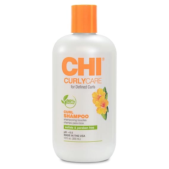 CHI CurlyCare Curl Shampoo, Hydrates Curls & Reduces Frizz, 12 Oz
