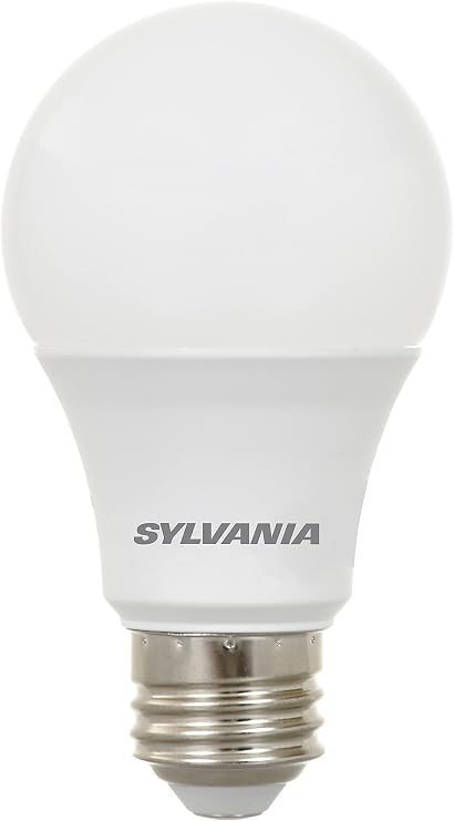LEDVANCE A19 LED Light Bulb, 9W, 60W Equivalent, Dimmable, 800 Lumens, Frosted, 3000K, White - 1 Pack (40043)