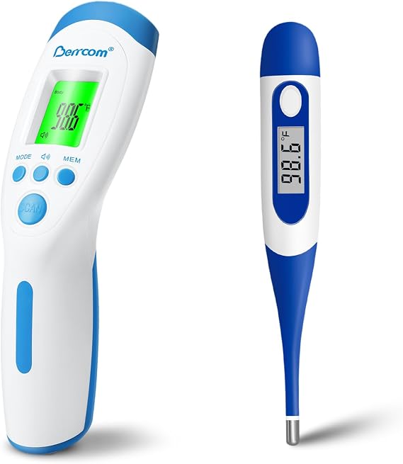 [Value Bundle] Berrcom Non Contact Infrared Thermometer JXB182 & Berrcom Digital Thermometer for Adults and Kids DT008