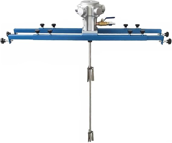 IBC Air Agitator Pneumatic, 1HP Pneumatic Tank Mixer Machine, 250mm Impeller Diameter, for Paint Coating Materials Viscous Liquid Ink Dissolver Agitator