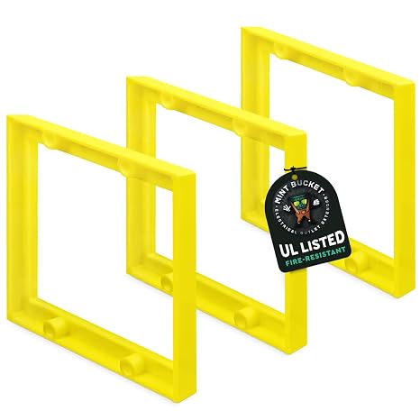 Mint Bucket Brands 1/4" Double Gang Outlet Box Extenders, UL Listed, Electrical Box Extender for Outlets & Switches, Pack of 3