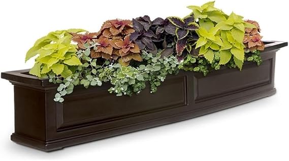 Mayne Nantucket 5ft Traditional Plastic Window Box in Espresso