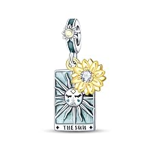 S925 Sterling Silver Charm Beads for Women Tarot Cards Beads fits for Pandora Bracelets and Necklaces