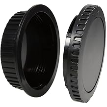 REFLEX CAMERA Body Cap & Rear Lens Cap Kit Compatible with Canon EF & EF-S Mount DSLR Cameras and Lenses – Protective Cover Set for 5D 6D 7D 80D 90D Rebel Series