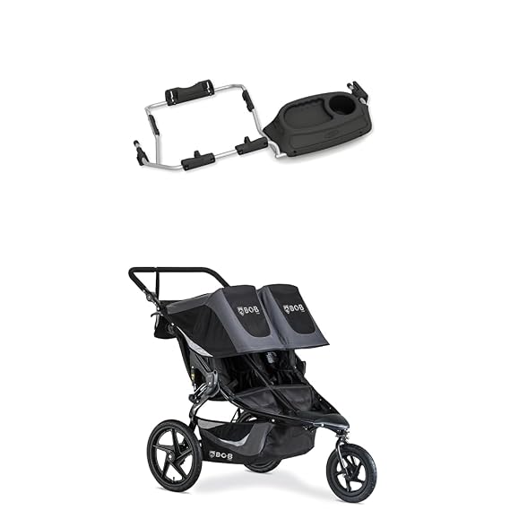 BOB Gear Revolution Flex 3.0 Duallie Double Jogging Stroller, Graphite Black