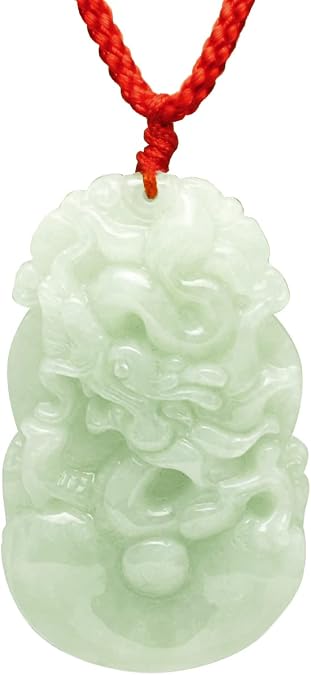 Dahlia Chinese Zodiac Jade Necklace, Real Grade A Certified Burma Jadeite