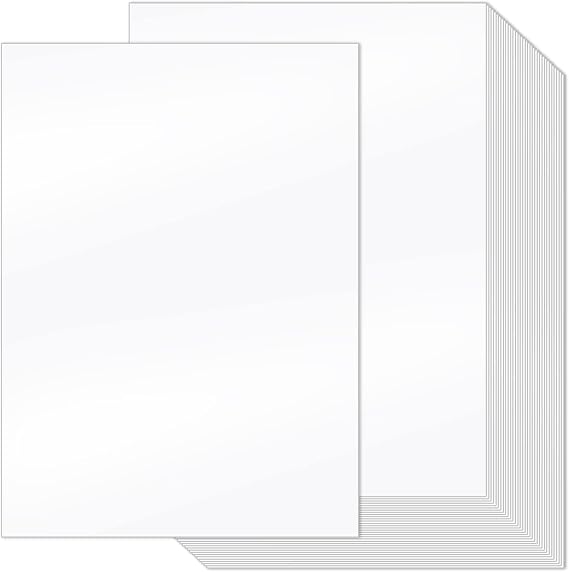 Eaasty 50 Sheets White Cardstock Paper 11 x 17 Cardstock 80lb Large Thick Printer Paper Cover StockSmooth for Inkjet or Laser Printers Flyers Cards Making Office Printing Menus 210g