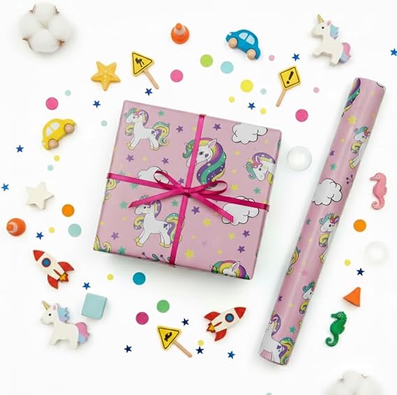 70x100 cm Special Premium Gift Wrapping Paper for Children Set of 2 | Fun Theme, Thick, Easy to Wrap, Roll Shipping in Special Box | M9