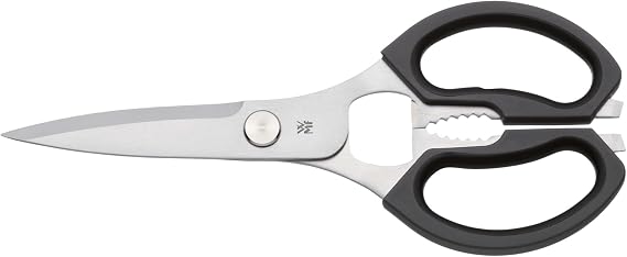 WMF 23 cm Mutfak Makası, Cromargan® Yüksek Kaliteli Paslanmaz Çelik, Plastik Sap, Şişe Açacaklı ve Konserve Kapağı Kaldırıcılı Çok Amaçlı Makas