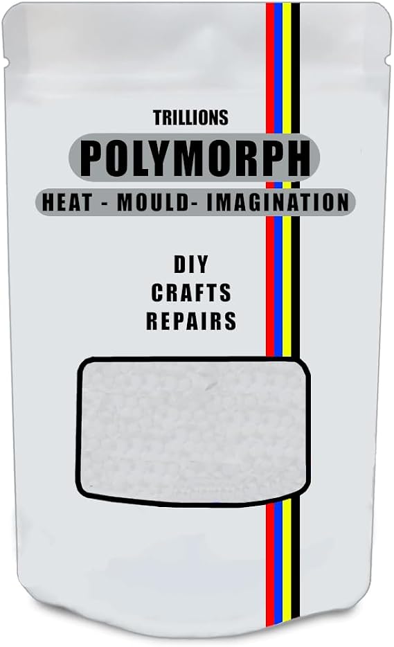 Hand Mouldable Polymorph 5000g/5kg Plastic | Thermoplastic | Reheat - Reuse - Unlimited Uses - Crafts, DIY Repairs, Modelling, Prototypes- Polymorph
