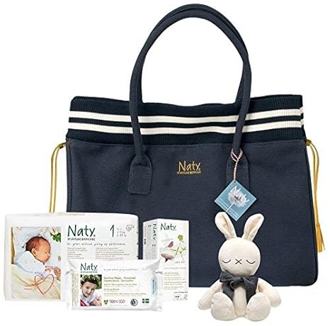 Eco by Naty Diaper Bag, Blue/White