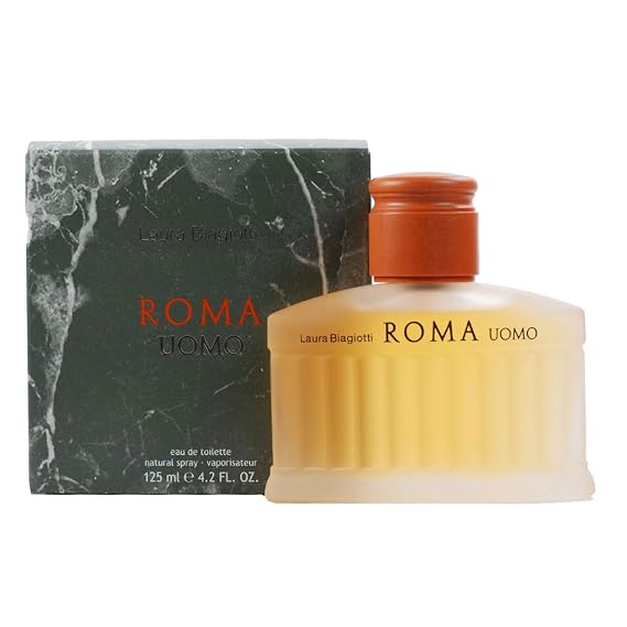 Laura Biagiotti Roma for Men - Classic and Elegant Scent - Opens with Grapefruit, Bergamot and Basil - Reveals Your Seductive and Masculine Side - Perfect for Date Night - 4.2 oz EDT Spray