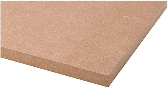 18mm Thick Medium Density Fibreboard Panel, MDF Sheet Board 610mm x 610mm x 18mm (2ft x 2ft) (24" x 24")
