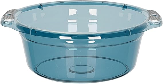 Zerodis Plastic Basin, Thick and Construction, Kitchen Dish Wash Basin with Handles, Portable Dish Tub, Wash Basin for Bathroom Kitchen Laundry Use (1.5L Medium)