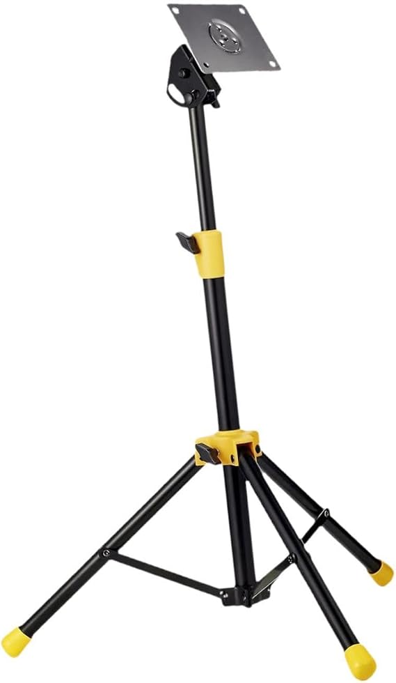 Generic Electronic Drum Pad Mounting Stand, Height Adjustable 20.5-33.5 in, Plate Mount Holder for Drum Modules and Sample Pads, Black/Yellow