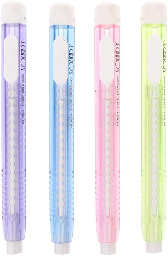 for Creative Mechanical Pen Eraser Rubber Retractable Stationery School Su Mechanical Pencil Erasers Refills Papermate