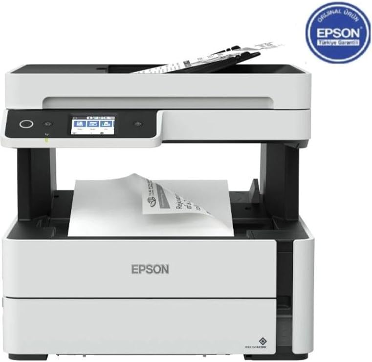 Epson EcoTank M3170 Mono A4 Çok Fonksiyonlu Yazıcı, Wi-Fi, Faks, Çift Taraflı, Siyah Beyaz Mürekkep Tanklı