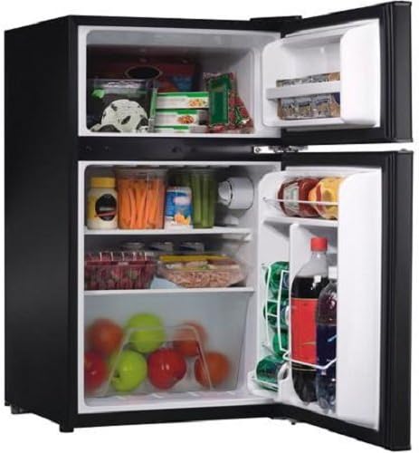 Galanz 3.1 cu ft DoubleDoor Refrigerator, Black by Galanz