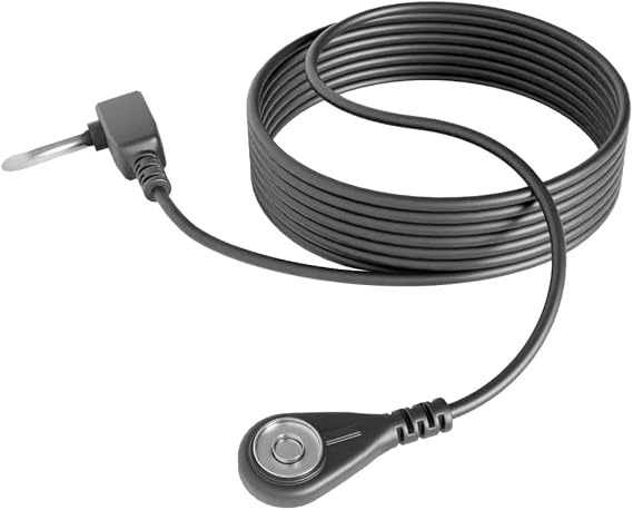 hooga Grounding Cord, Earth Connected 15 Foot High Continuity Cord for Grounding Mat, Snap Connect. Fits Most Popular Brands. Use with Grounding Mats, Pads, Sheets, Blankets, Pillow Cases, Clothing.