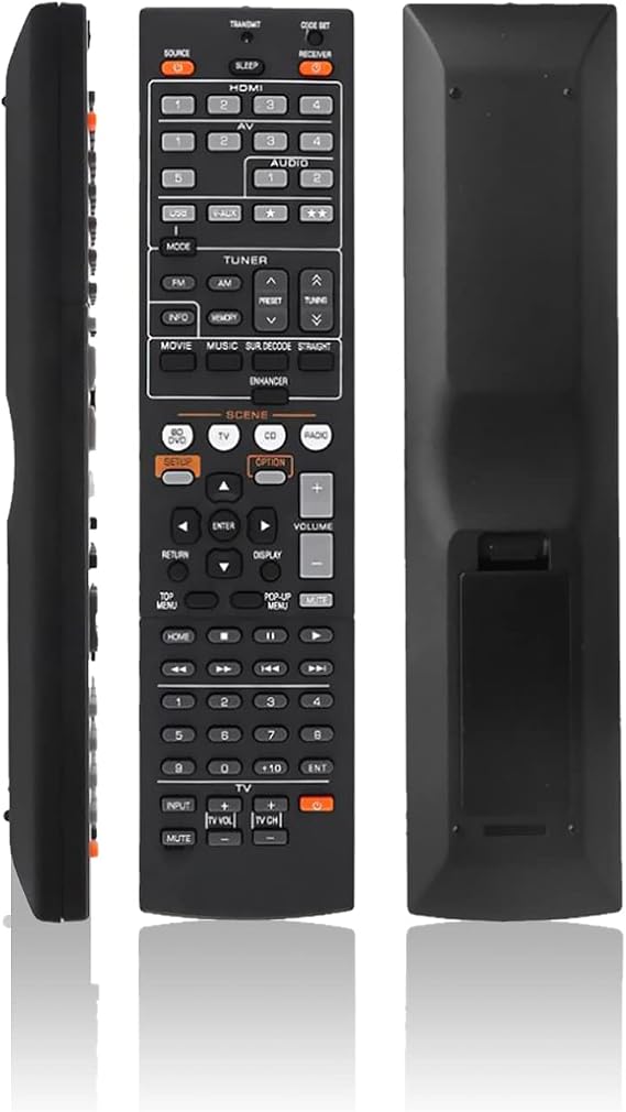 Replacement Remote Control Universal for Yamaha RX-S600 HTR-6250 RAV341 WT92770 RX-A800 RAV499 ZG74890 HTR-6240 RX-V465 RX-V565 RX-V571 YHT-591 YHT-791 RX-V867 RAV345 WT92810 Sound AV Receiver