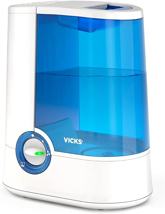 Vicks Warm Mist Humidifier with Wide Tank Opening for Easy Maintenance, Compatible with VapoPads and VapoSteam, for Medium-Large Rooms, V750