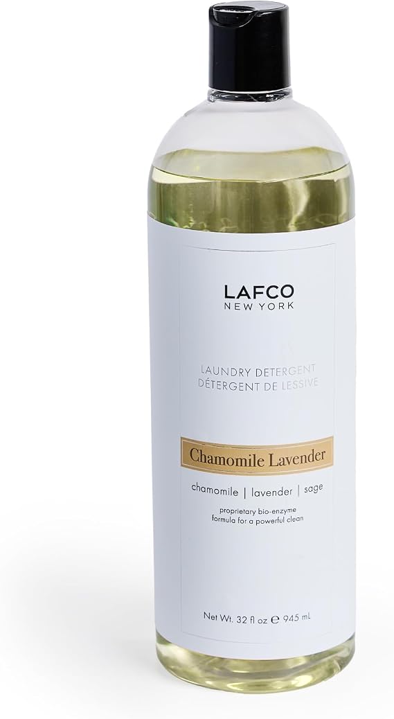 LAFCO New York Laundry Detergent, Chamomile Lavender - 32 fl oz - Bio-Enzyme Natural Formula for a Powerful Clean - Plant Based for Sensitive Skin - Non-Toxic, Synthetic & Cruelty Free