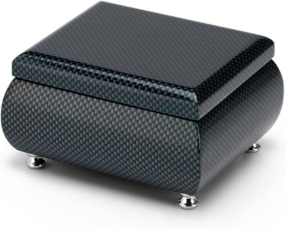 18 Note Turquoise Modern Musical Jewelry Box in a High Gloss Finish - Many Songs to Choose - Jesu-Joy of Man Desiring,Choral of the Cant