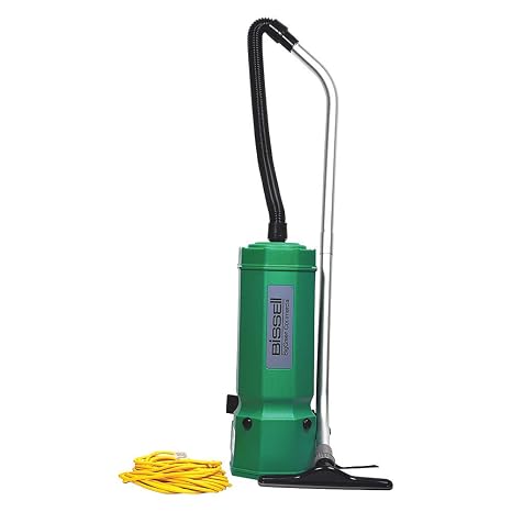 Bissell BigGreen Commercial BG1001 High Filtration Backpack Vacuum, 1375W, 25.5" Height, 10 qt Capacity, Green