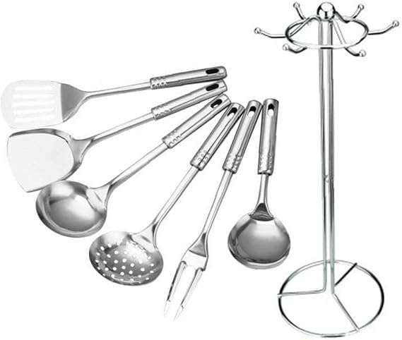 7 Pieces Kitchen Tool Set Stainless Steel Cooking Tools Tools Tools Spoon Utensils Kitchen Cooking Tools
