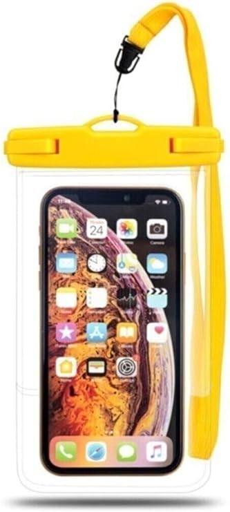 CONSTRAIN - Waterproof Phone Case – Universal Waterproof Case with Hanger | Durable Protection for Sea, Pool, Holiday - Yellow
