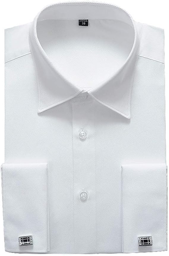 Alimens & Gentle French Cuff Regular Fit Dress Shirts (Cufflink Included)