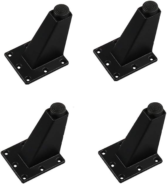 Hovico Metal Furniture Legs Set of 4,Matte Black Sofa Legs 3.2 inch,Modern Metal Sofa Legs,Furniture Support Feet Replacement Leg,for Sofa Couch Chair Ottoman Cabinet Table (3.2)