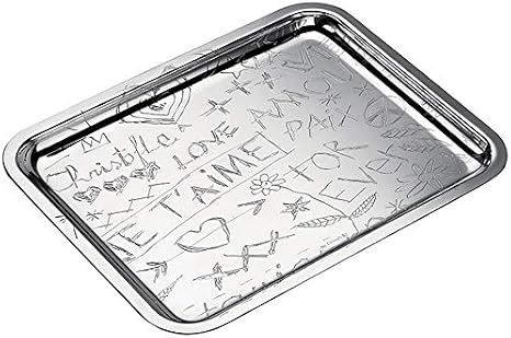 Christofle Graffiti Silver Plated Rectangular Tray #4200445