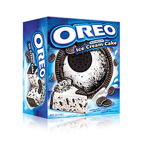 Oreo Premium Ice Cream Cake Made with Real Oreo Cookies and Creamy Vanilla Ice Cream, Serves up to 12 people sold frozen